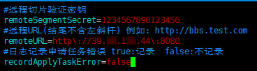 配置remoteSegment